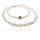 Perlenkette mit Magnetverschluß 925 Silber vergoldet Größenverlauf 55cm