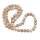 Perlenkette 585/- Rotgold multifarbige Perlen mit Karabiner 47cm