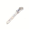 Perlenanhänger 925 Silber weiß längliche Form - außergewöhnlich modern -