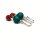 Ohrhänger 925 Silber Acrylperle & Glöckchen (metall) Weihnachtsglöckchen grün/rot