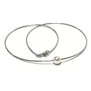 Halsreifen weiße Perle 925 Silber rhodiniert...