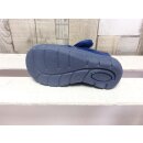 Fischer Jungen Klett-Hausschuh blau mit grünem Dino, gepolsterte Decksohle