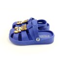 slobby Kinder Bade-Clog dunkelblau mit braunem Teddy