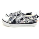 Slobby Stoffslipper schwarz/weiß