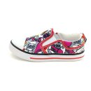Slobby Stoffslipper weiß/rot/bunt