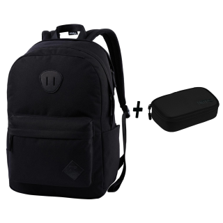 NITRO Schulrucksack Freizeitrucksack URBAN PLUS TRUE BLACK
