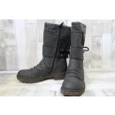 Rieker Damen Stiefel grau mit Strickrand und...