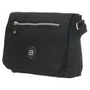 schwarze leichte Umhängetasche mit Klappe und Reißverschluss Damentasche Crincle