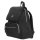 schwarzer leichter Stoffrucksack  mit großem Sicherheitsfach am Rücken
