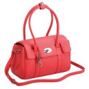 hochwertige Handtasche Kunstledertasche rot