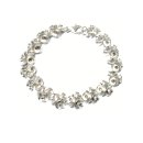 Armband 925/- Sterling Silber matt Blütenoptik...