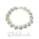 Armband 925/- Sterling Silber matt Blütenoptik...