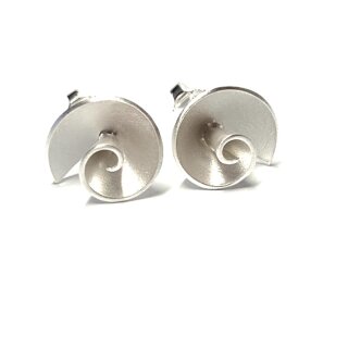 Ohrstecker 925 Silber matt ausgefallen modern einfarbig Ohrschmuck
