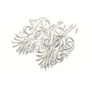 Ohrringe Silber 925/- matt Ornament filigran floral Muster