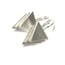 Ohrringe 925 Silber matt modern einfarbig neutral Dreieck
