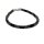 Steinarmband Edelstahl Onyx + Hämatit schwarz / grau 20cm