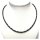 Halskette Edelstahl Onyx + Hämatit schwarz / grau 50cm