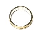 Gold bicolor Ring 585/- GG Brillant 0,08 ct vsi eismatt matt Trauring Bandring #58