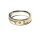 Gold bicolor Ring 585/- GG Brillant 0,08 ct vsi eismatt matt Trauring Bandring #58