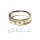 Gold bicolor Ring 585/- GG Brillant 0,08 ct vsi eismatt matt Trauring Bandring #58