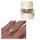 Gold bicolor Ring 585/- GG Brillant 0,08 ct vsi eismatt matt Trauring Bandring #58