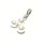 Kettenanhänger 925/- Sterling Silber rhodiniert beweglich Perle(synth) und Zirkonia