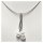 Kettenanhänger 925/- Sterling Silber rhodiniert beweglich Perle(synth) und Zirkonia