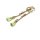 Ohrringe 333/- Gelbgold Zirkonia grün Pampel (tropfenförmig) Handarbeit - Unikatschmuck -