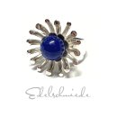 Ring Silber 925/-  Lapis Lazuli Kugel 10mm Handarbeit...