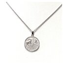 Sternzeichen Kettenanhänger 925/- Sterling Silber rhodiniert teilweise matt - Steinbock - Platte rund Tierkreiszeichen