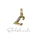 Buchstabenanhänger "L" 333/- Gold bicolor...