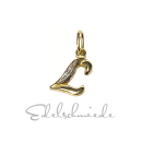 Buchstabenanhänger "L" 333/- Gold bicolor...