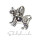 Sternzeichen Kettenanhänger 925/- Sterling Silber rhodiniert figurlich gearbeitet - Stier - Anhänger Tierkreiszeichen