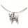 Sternzeichen Kettenanhänger 925/- Sterling Silber rhodiniert figurlich gearbeitet - Stier - Anhänger Tierkreiszeichen