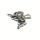 Sternzeichen Kettenanhänger 925/- Sterling Silber rhodiniert figurlich gearbeitet - WIDDER - Anhänger Tierkreiszeichen