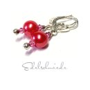 Ohrhänger Silber 925 echte Perle pink naturform +...
