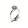 Ring 925/- Silber rhodiniert poliert Solitär Einsteiner Verlobungsring stabil massiv Zirkonia #58