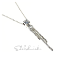 Halskette 925 Silber Y-Kette Collier Zirkonia...