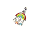 Anhänger 925 Silber rhod  bunt regenbogen farbig...