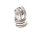 Ohrring 925 Silber Creole Scharniercreole gemustert breit Glanz