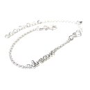 Armband 925 Silber "dream" Glücksarmband Unendlichkeitsacht + Herz Motiv Schriftzug 17 - 20 cm