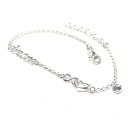 Armband 925 Silber "dream" Glücksarmband Unendlichkeitsacht + Herz Motiv Schriftzug 17 - 20 cm