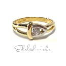 Ring 333/- Gelbgold Zirkonia Schmuckring bicolor  #54