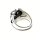 Ring 925 Silber geschwärzt Stern Motiv rustikal  #64