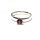 Ring 925 bicolor Saphir lila rund  facettiert Silberring Solitärring #53