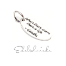 Gravurplatte 925 Silber Spruch "when there is love...