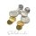 Ohrring 925 Silber bicolor mit großen Kreisen eismatt strukturiert Ohrstecker
