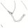 Kette 925 Silber bicolor mit großen Kreisen eismatt strukturiert Kettenanhänger inkl Kette 40-45cm