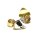 Ohrring 925 Silber vergoldet matt Citrin 8mm rund facettiert Ohrstecker