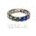 Ring 925 Silber rhodiniert farbigen Zirkonia Farbverlauf Regenbogen #57